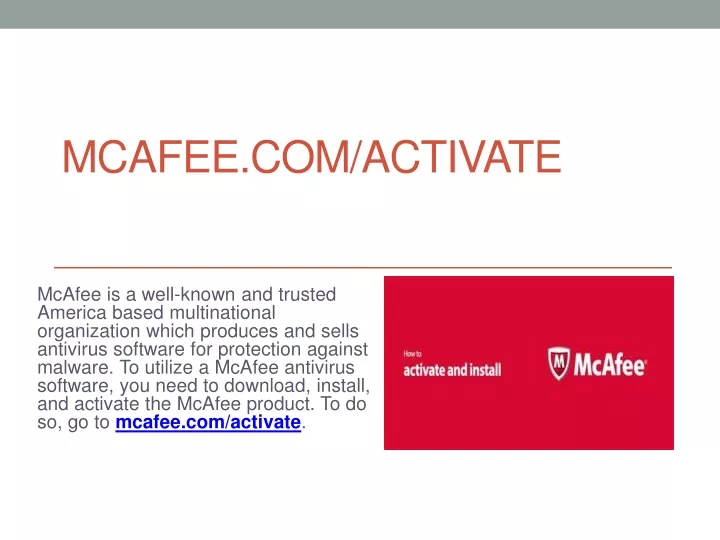 mcafee com activate