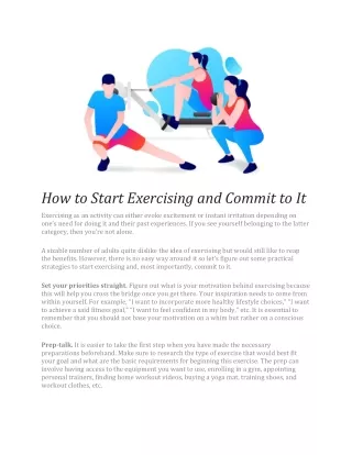 How to Start Exercising and Commit to It