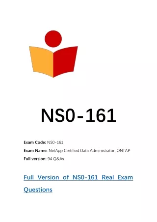 Netapp NS0-161 Exam Questions and Answers