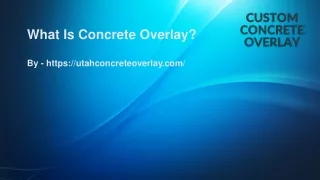 What Is Concrete Overlay