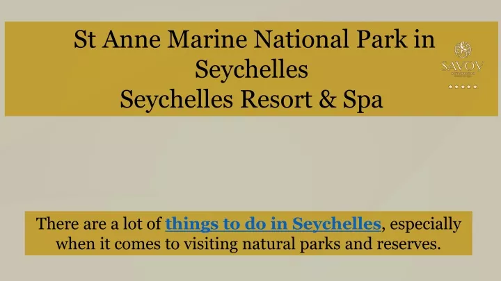 st anne marine national park in seychelles