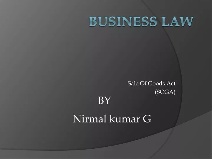 sale of goods act soga
