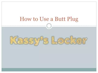 What  is butt Plug
