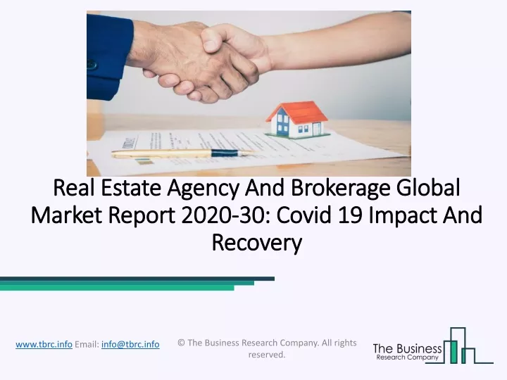 real estate agency and brokerage global market report 2020 30 covid 19 impact and recovery