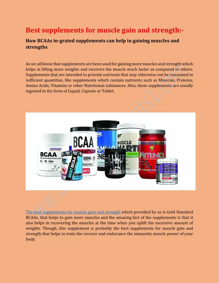 best supplements for muscle gain and strength