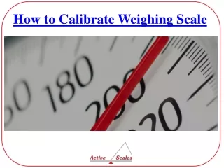 How to Calibrate Weighing Scale
