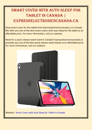 Smart Cover With Auto Sleep for Tablet in Canada | Expresselectronicscanada.ca