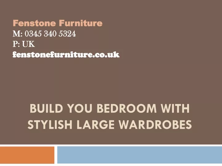 build you bedroom with stylish large wardrobes