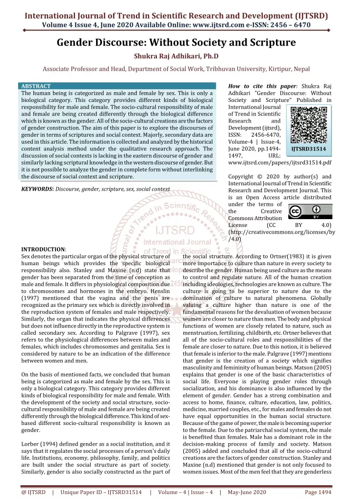 international journal of trend in scientific