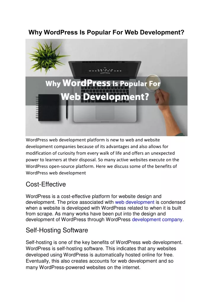 why wordpress is popular for web development