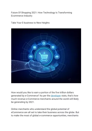 future of shopping 2021 how technology