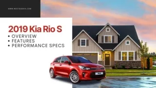 2019 Kia Rio S Overview, Features, and Performance Specs from Westside Kia