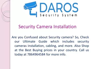 security camera installation