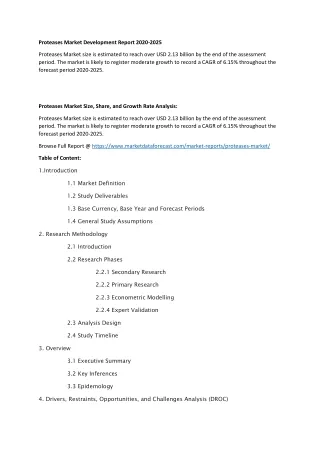 proteases market development report 2020 2025