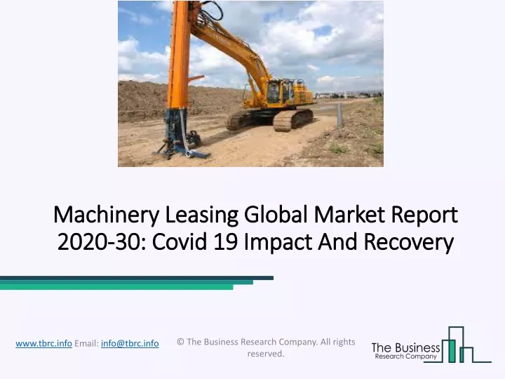 machinery leasing machinery leasing global market