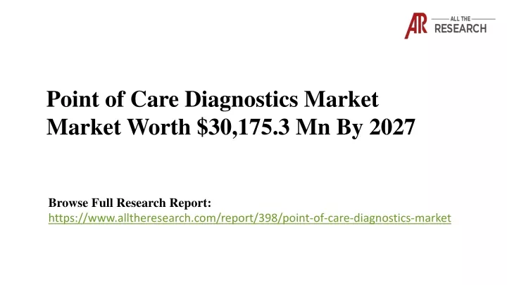 point of care diagnostics market market worth