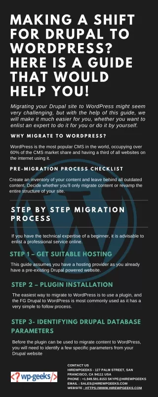 making a shift for drupal to wordpress here
