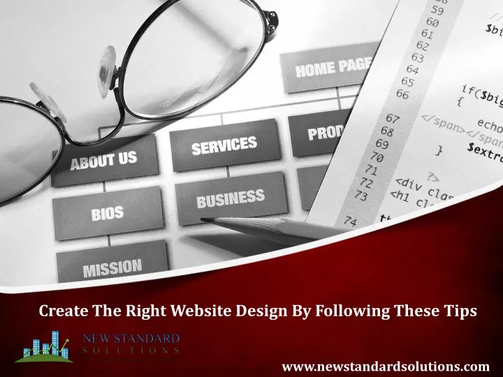 create the right website design by following