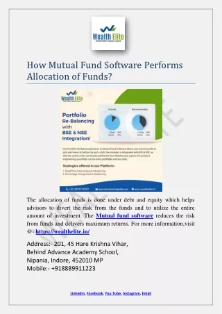how mutual fund software performs allocation