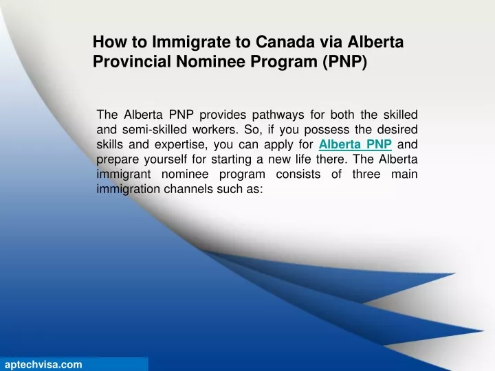 how to immigrate to canada via alberta provincial nominee program pnp