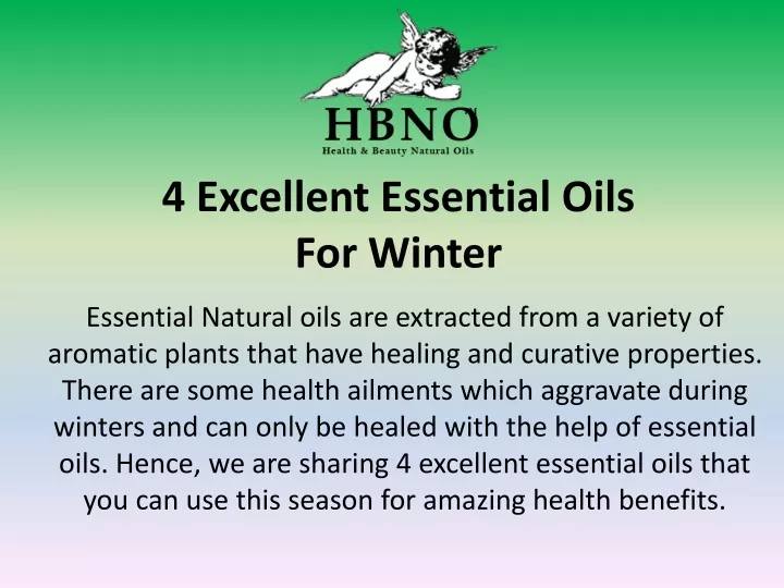 4 excellent essential oils for winter