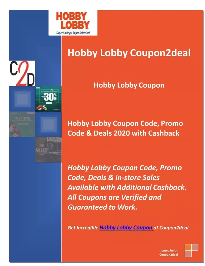 hobby lobby coupon2deal