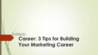 Safejob-Marketing Career