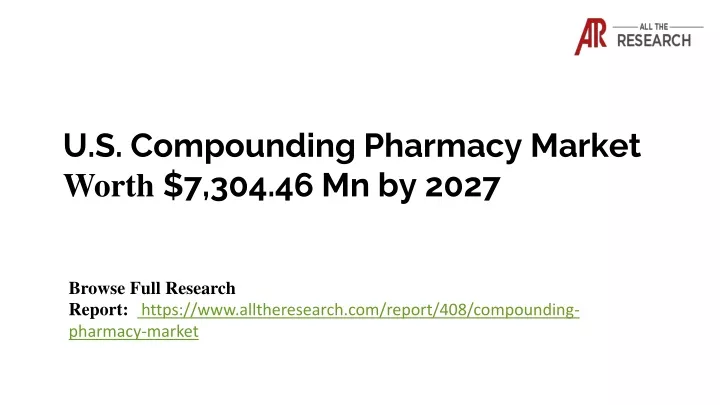 u s compounding pharmacy market worth