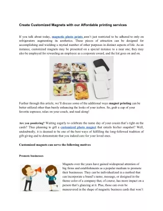 create customized magnets with our affordable