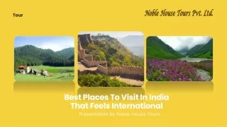 Best Places To Visit In India That Feels International