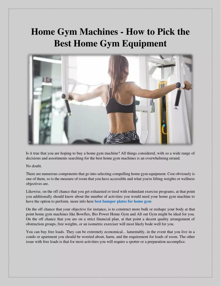 home gym machines how to pick the best home