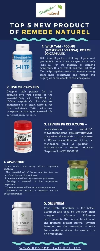 Top 5 New Product of Remede Naturel