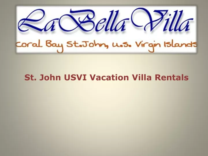 st john usvi vacation villa rentals