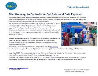 Effective ways to Control your Call Rates and Data Expenses