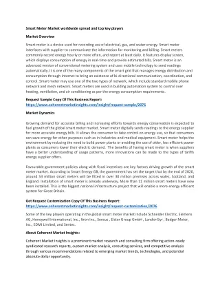 smart meter market worldwide spread