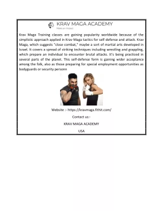 krav maga training classes are gaining popularity