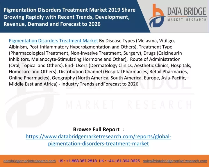 pigmentation disorders treatment market 2019