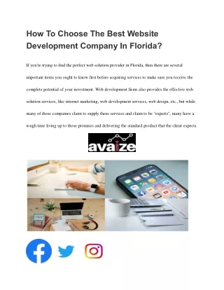 Mobile App Development Company In Florida | Avaize.com