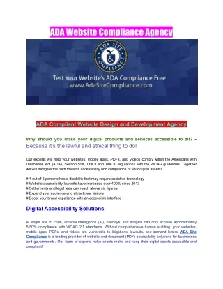 ada website compliance agency