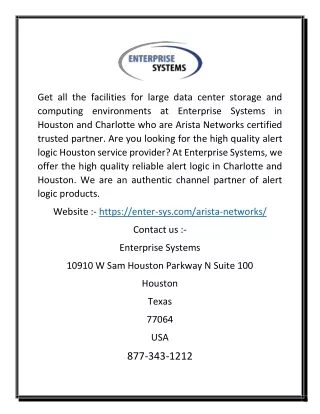 Get the Best Arista Networks Service in Houston