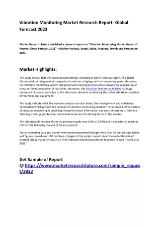 vibration monitoring market research report