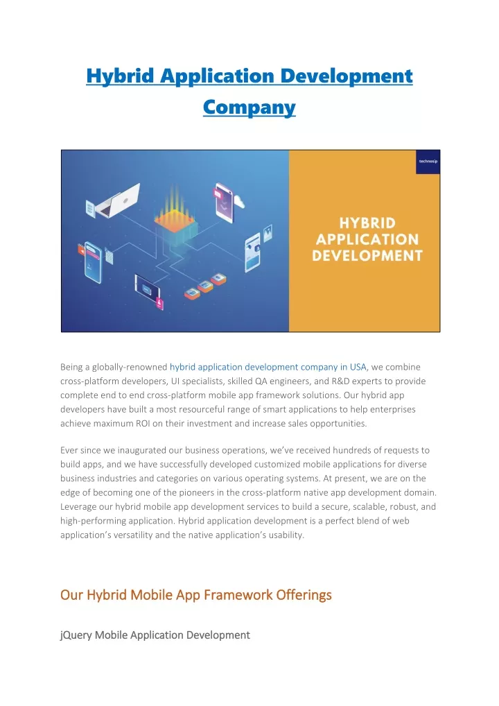 hybrid application development company