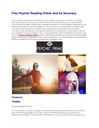 free psychic reading online and its accuracy