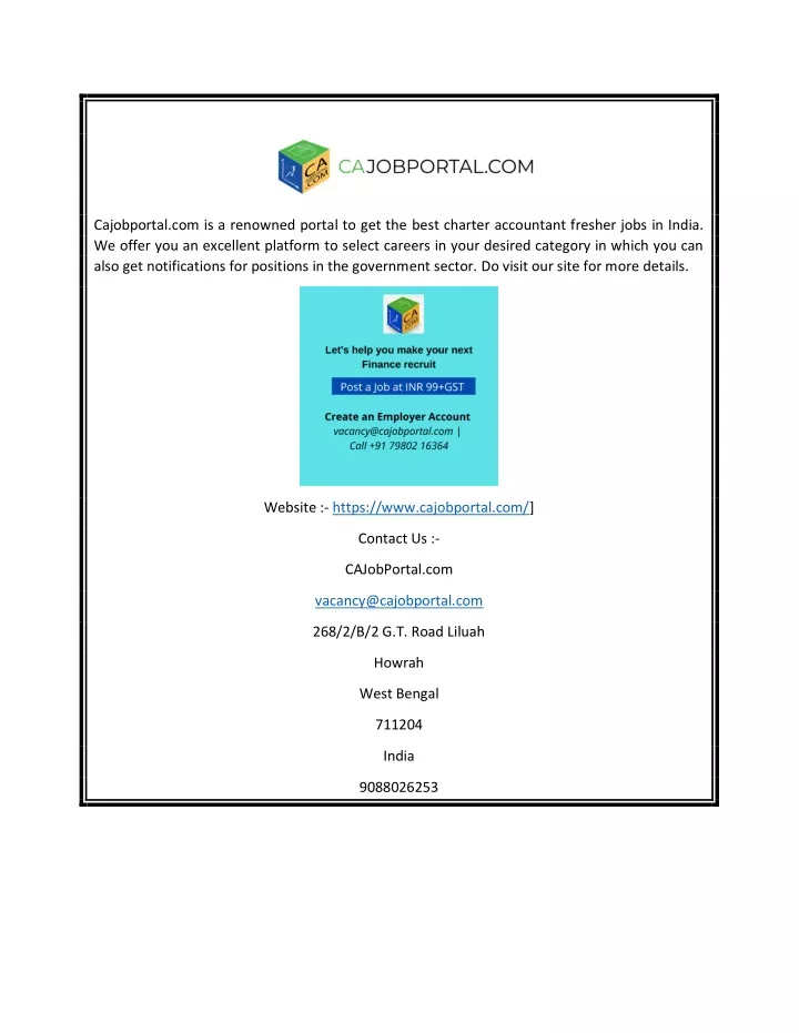 cajobportal com is a renowned portal
