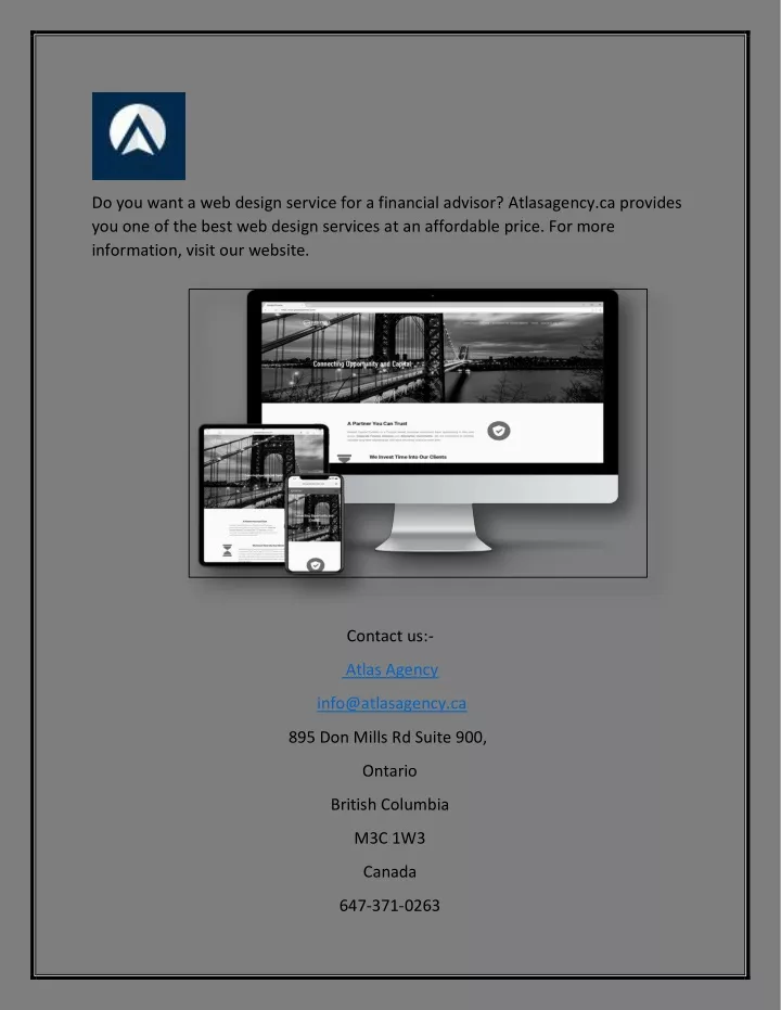 do you want a web design service for a financial