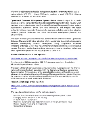 the global operational database management system