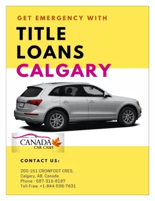 Borrow Instant Money with Title Loans Calgary
