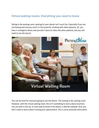 Virtual waiting rooms. Everything you need to know