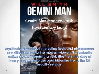 Gemini Man movie review & film summary (2019)