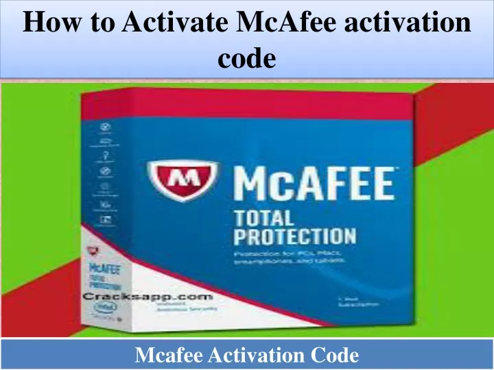 how to activate mcafee activation code